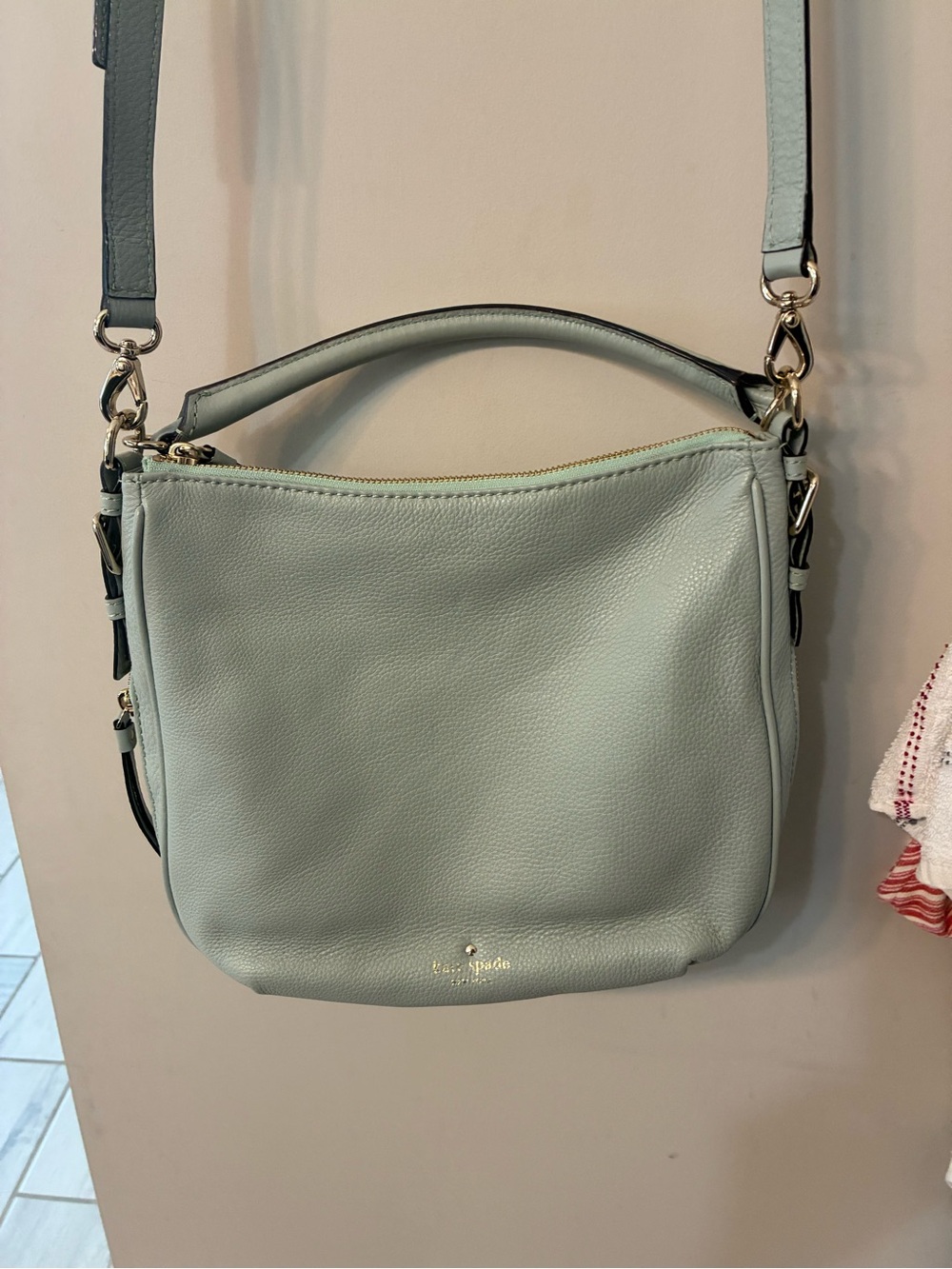 Kate Spade Light gray Leather Crossbody Bag
